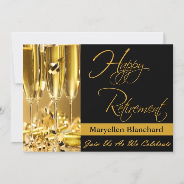 Personalised Retirement Party Invitation (Front)