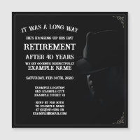 Personalised Retirement Party Invitation Dark Them