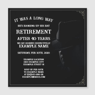 Personalised Retirement Party Invitation Dark Them