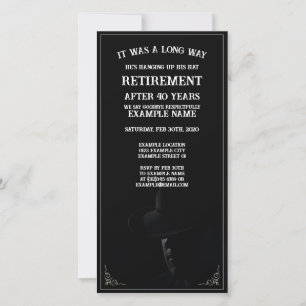 Personalised Retirement Party Invitation Dark Them