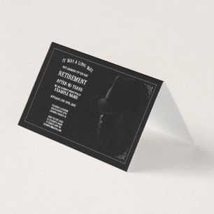 Personalised Retirement Party Invitation Dark Them