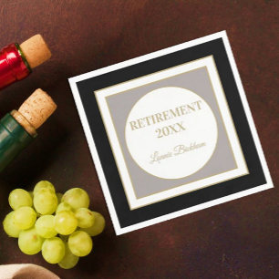 Personalised Retirement party  napkin