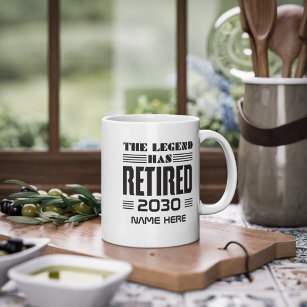 Personalised Retirement The Legend Has Retired Coffee Mug