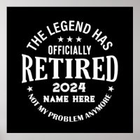 Personalised retirement The Legend has retired