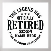 Personalised retirement The Legend has retired