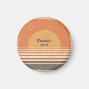 Personalised Retro 70s Sunset Vintage Stripes Magn Magnet