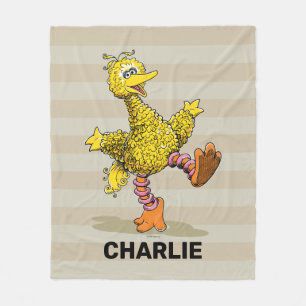 Personalised Retro Art Big Bird Fleece Blanket