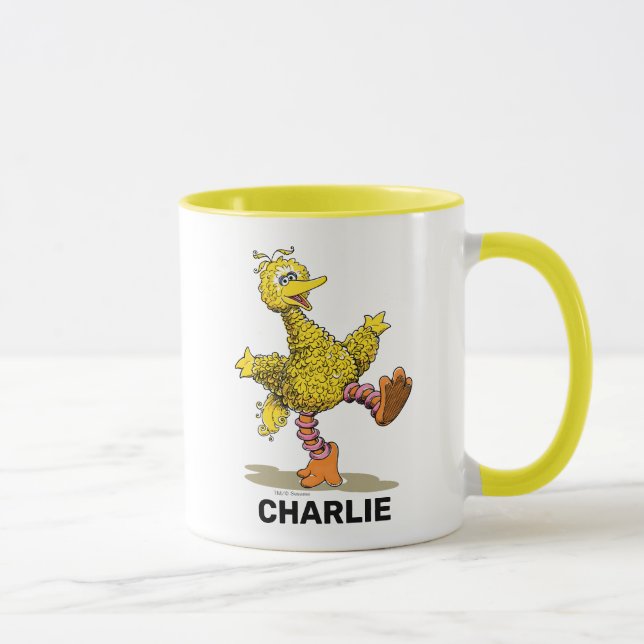 Personalised Retro Art Big Bird Mug (Right)