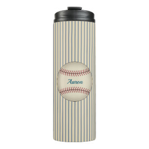 Personalised Retro Baseball Thermal Tumbler 
