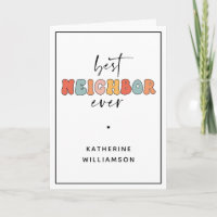 Personalised Retro Best Neighbour Ever Cute