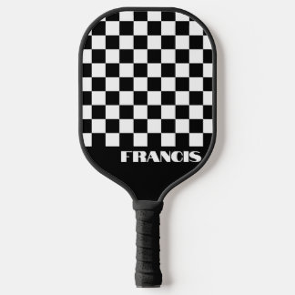 Personalised Retro Black & White Pickleball Paddle