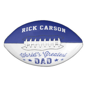 Personalised Retro Blue World's Greatest Dad American Football