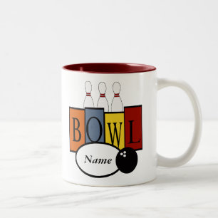 Personalised Retro Bowling Mug Gift