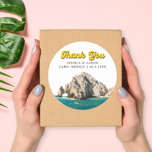 Personalised Retro Cabo Wedding Favour Stickers