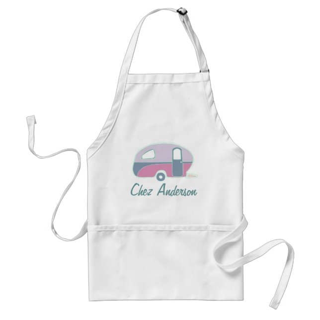 Personalised Retro Caravan Aprons (Front)