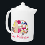 Personalised Retro Caravan Owner's Tea Pots<br><div class="desc">See the full range of 25 Retro Caravans by Trina Esquivelzeta @SurfaceHug on various other products in the collection below.</div>