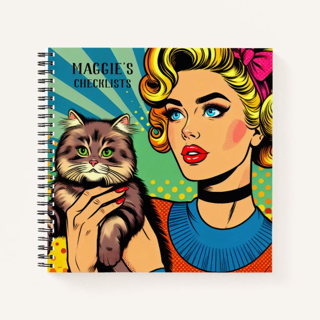 Personalised Retro Checklist Notebook (Front)