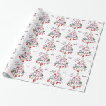 Personalised Retro Christmas Tree Wrapping Paper<br><div class="desc">Adorable retro feel Christmas tree covers this fresh,  holiday wrapping paper.  Colourful ornaments and a spirited holiday season message,  along with easy personalisation make this a Christmas gift wrap you will want to use this holiday season.</div>