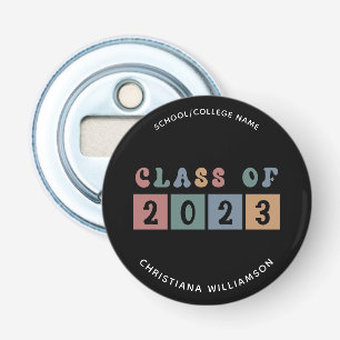 Personalised Retro Class of 2023 Graduation Cute Bottle Opener