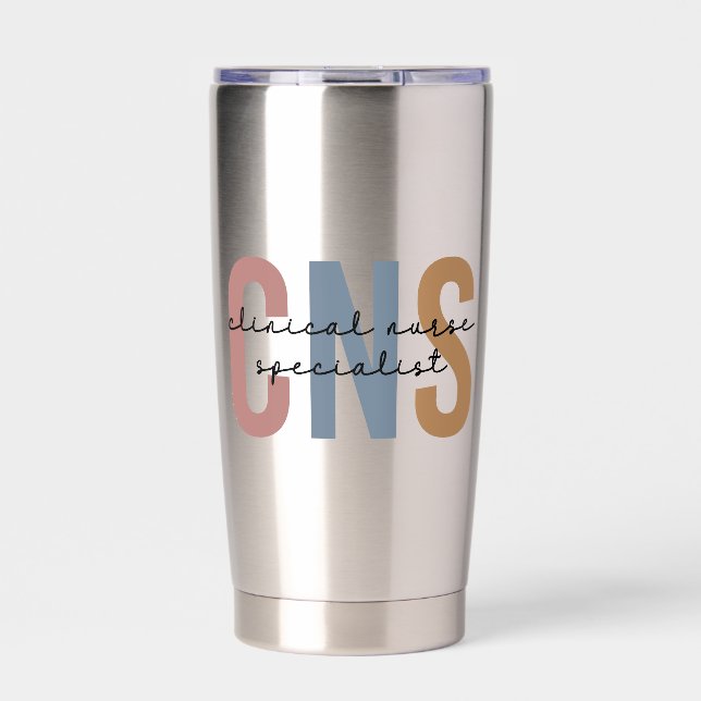 Personalised Retro CNS Clinical Nurse Specialist Insulated Tumbler (Front)