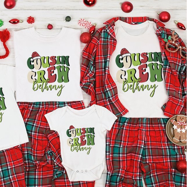 Personalised Retro Cousin Crew Christmas Matching Sweatshirt (Creator Uploaded)