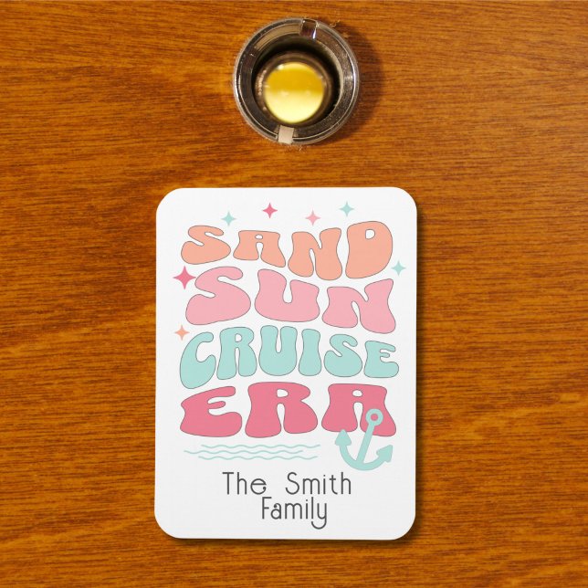 Personalised Retro Cruise Era Family Name Magnet (Creator Uploaded)