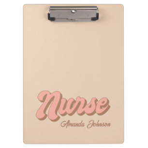 Personalised Retro Custom Clipboard For Nurse