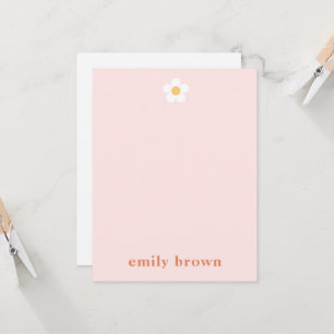 Personalised Retro Daisy Note Card