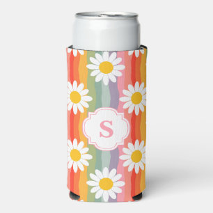 Personalised Retro Daisy Seltzer Can Cooler