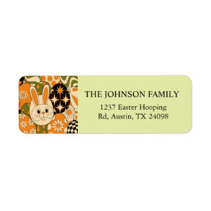 Personalised Retro Easter Return Address Label