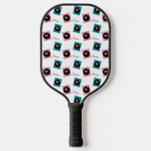 Personalised Retro Flamingo Pickleball Paddle