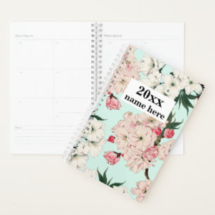 Personalised Retro Floral Planner