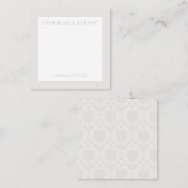 Personalised Retro Flower Card (Front/Back)