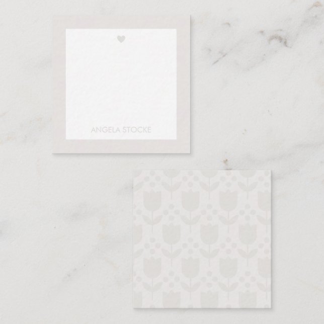 Personalised Retro Flower Card (Front/Back)