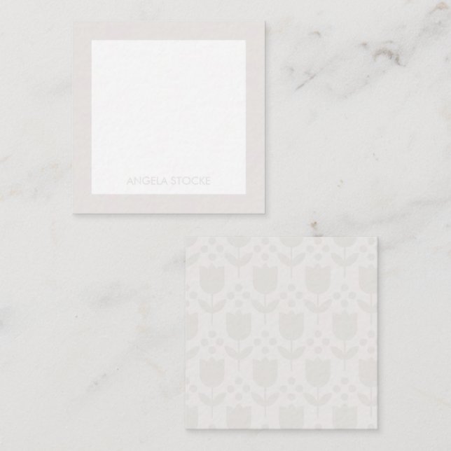 Personalised Retro Flower Note Card (Front/Back)