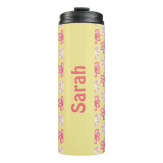 Personalised retro flower Thermal Tumbler