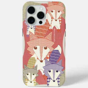 Personalised Retro Fox Art Retro iphone 6 Plus iPhone 15 Pro Max Case