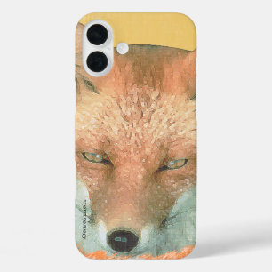Personalised Retro Fox Art Retro iPhone 7 Plus iPhone 16 Plus Case