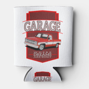 personalised retro garage c10 can cooler