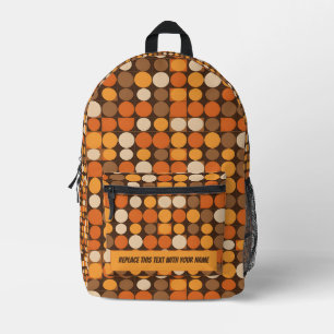 Personalised Retro Geometric Backpack