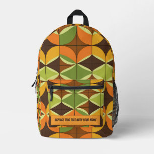 Personalised Retro Geometric Backpack