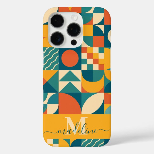 Personalised Retro Geometric Colourful  Case-Mate iPhone Case (Back)