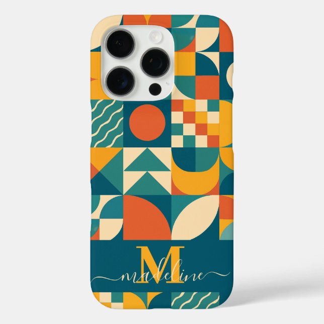 Personalised Retro Geometric Colourful  Case-Mate iPhone Case (Back)