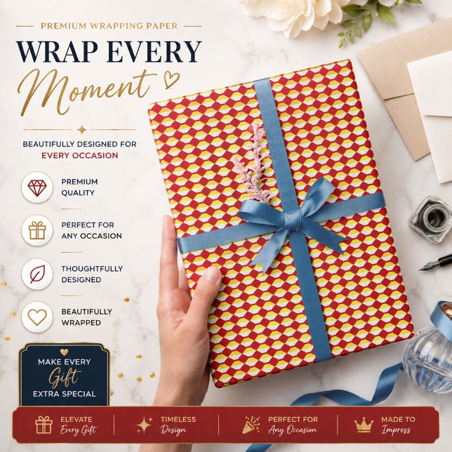 Personalised Retro Geometric Gift Wrap (Creator Uploaded)