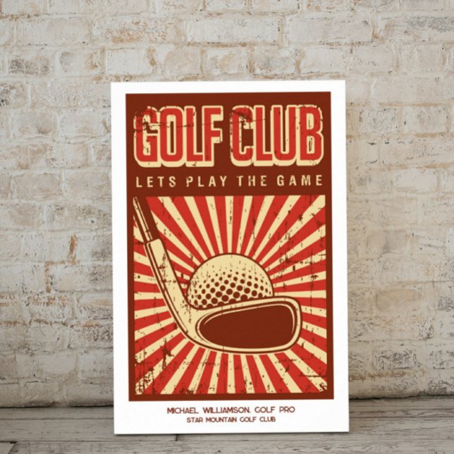 Personalised Retro Golf Club Poster (Creator Uploaded)