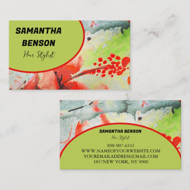 Personalised Retro Groovy 70s Psychedelic  Business Card (Front/Back)