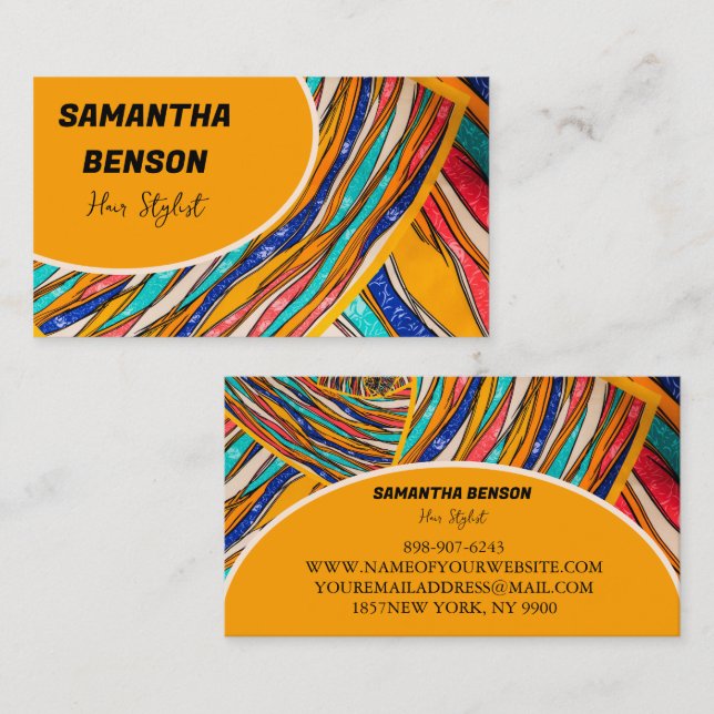 Personalised Retro Groovy 70s Psychedelic  Business Card (Front/Back)