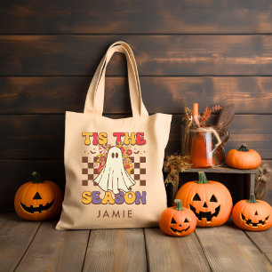 Personalised Retro Groovy Halloween Tote Bag