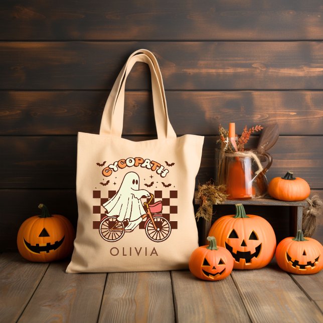 Personalised Retro Groovy Halloween Tote Bag (Creator Uploaded)