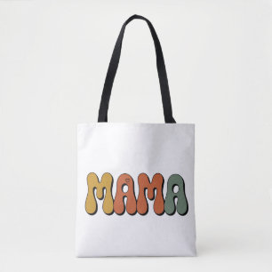 Personalised Retro Groovy Mama Mother's Day  Tote Bag